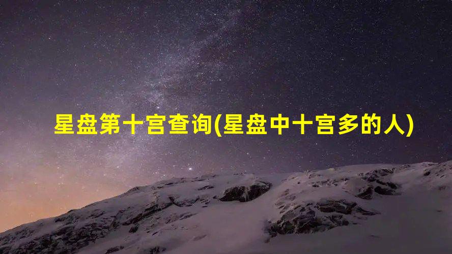 星盤第十宮查詢(星盤中十宮多的人)