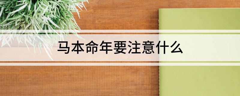 馬本命年要註意什麼