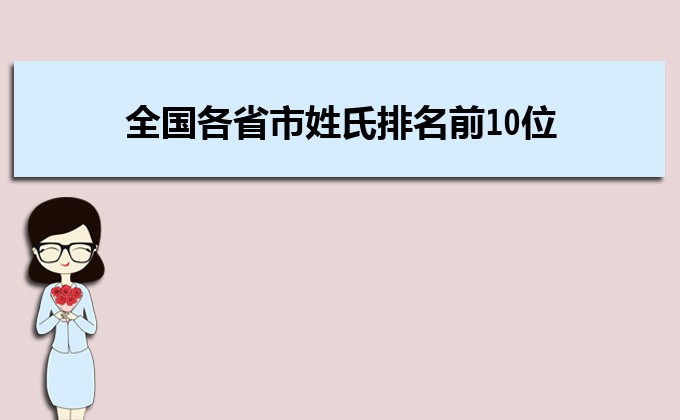 百家姓排名第一的姓氏是什麼