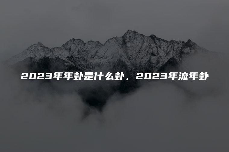 2023年年卦是什麼卦，2023年流年卦