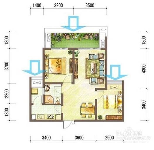 風水最好的三房戶型圖_戶型風水圖解分析_戶型房子風水
