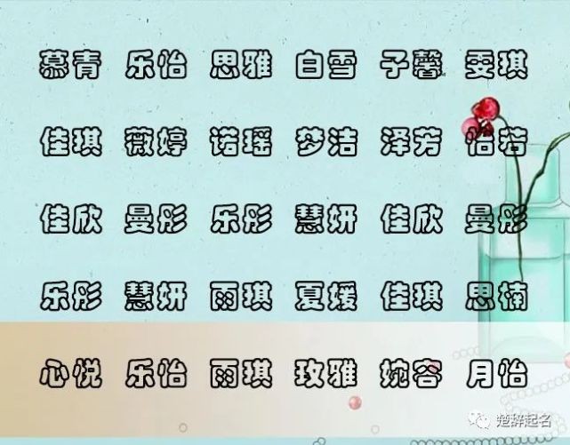 翊字取名洋氣女孩名字_慧字取名女孩名字_怡字取名洋氣女孩名字