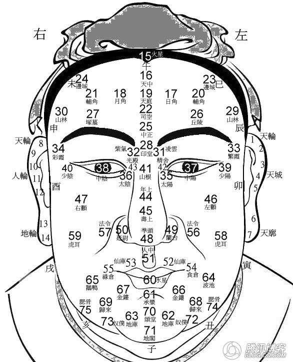 易學面相 易學面相算命圖解：面相概述