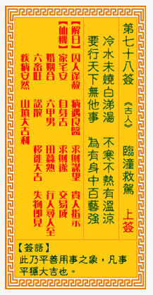 陳萬年不第的解簽意思_第一簽上上簽解簽意思_解簽什麼意思