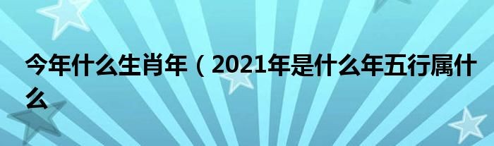 今年什麼生肖年（2021年是什麼年五行屬什麼